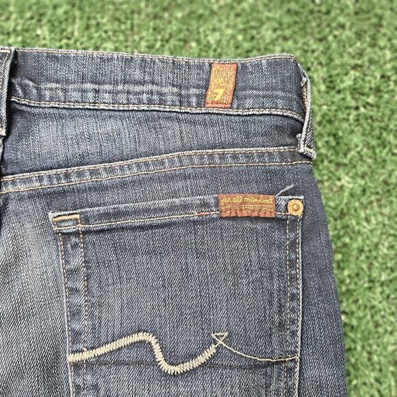 Ladies 7 for All Mankind Roxanne Slim Low Rise Blue Jeans W28 L33 - Picture 7 of 12